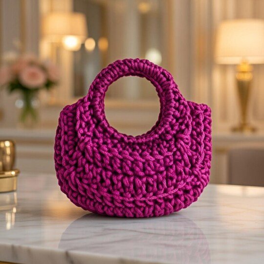 Crochet Mini Bag Keychain Pattern – PDF + Video Tutorial