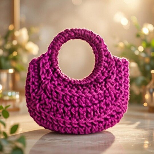 Crochet Mini Bag Keychain Pattern – PDF + Video Tutorial