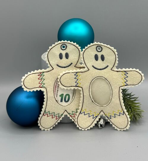 Stickdatei Füllobjekte Weihnachten Pinguin Lebkuchenmännchen Tannenbaum