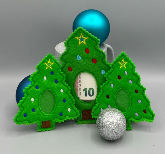 Stickdatei Füllobjekte Weihnachten Pinguin Lebkuchenmännchen Tannenbaum