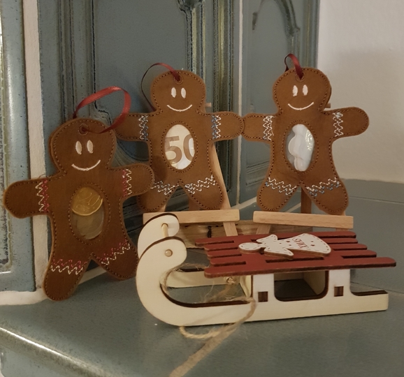 Stickdatei Füllobjekte Weihnachten Pinguin Lebkuchenmännchen Tannenbaum