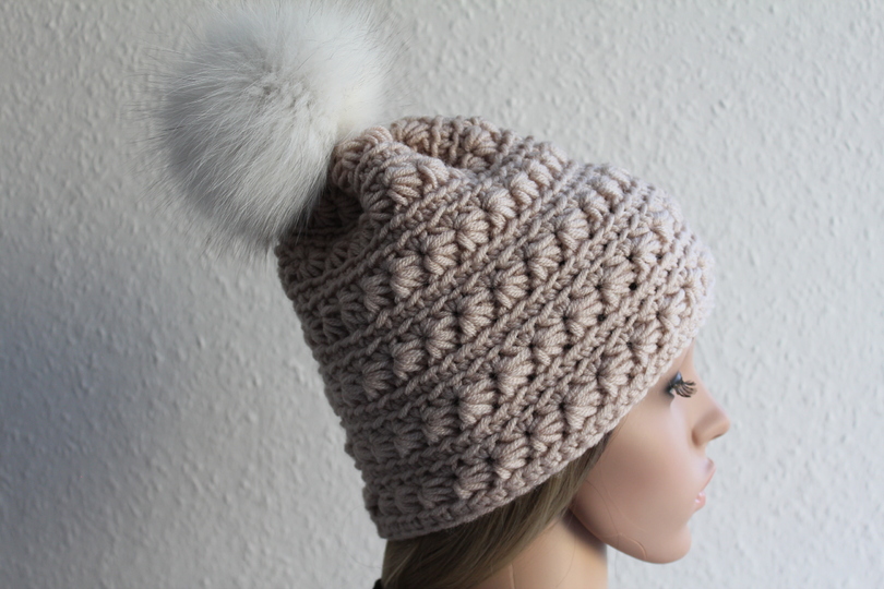 "Polarstern" Bommelmütze&Kragenschal häkeln PDF-Anleitung