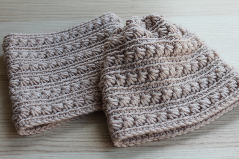 "Polarstern" Bommelmütze&Kragenschal häkeln PDF-Anleitung