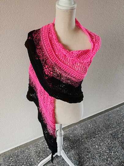 Flaches Dreieckstuch „Sternschnuppe BE“ - Häkelanleitung