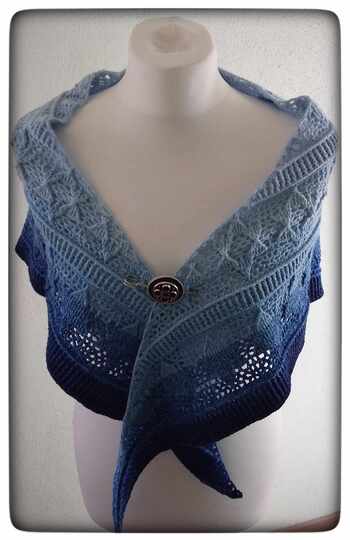 Flaches Dreieckstuch „Sternschnuppe BE“ - Häkelanleitung