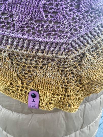 Flaches Dreieckstuch „Sternschnuppe BE“ - Häkelanleitung