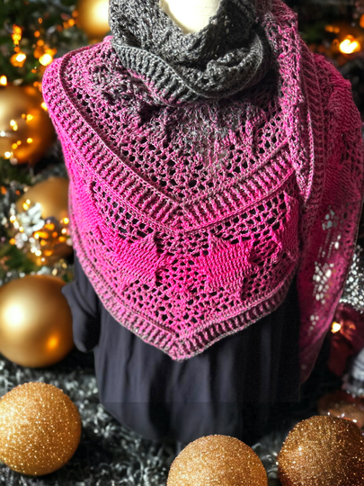 Flaches Dreieckstuch „Sternschnuppe BE“ - Häkelanleitung