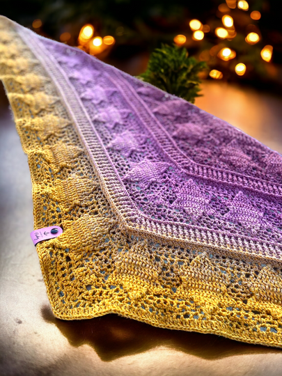 Flaches Dreieckstuch „Sternschnuppe BE“ - Häkelanleitung