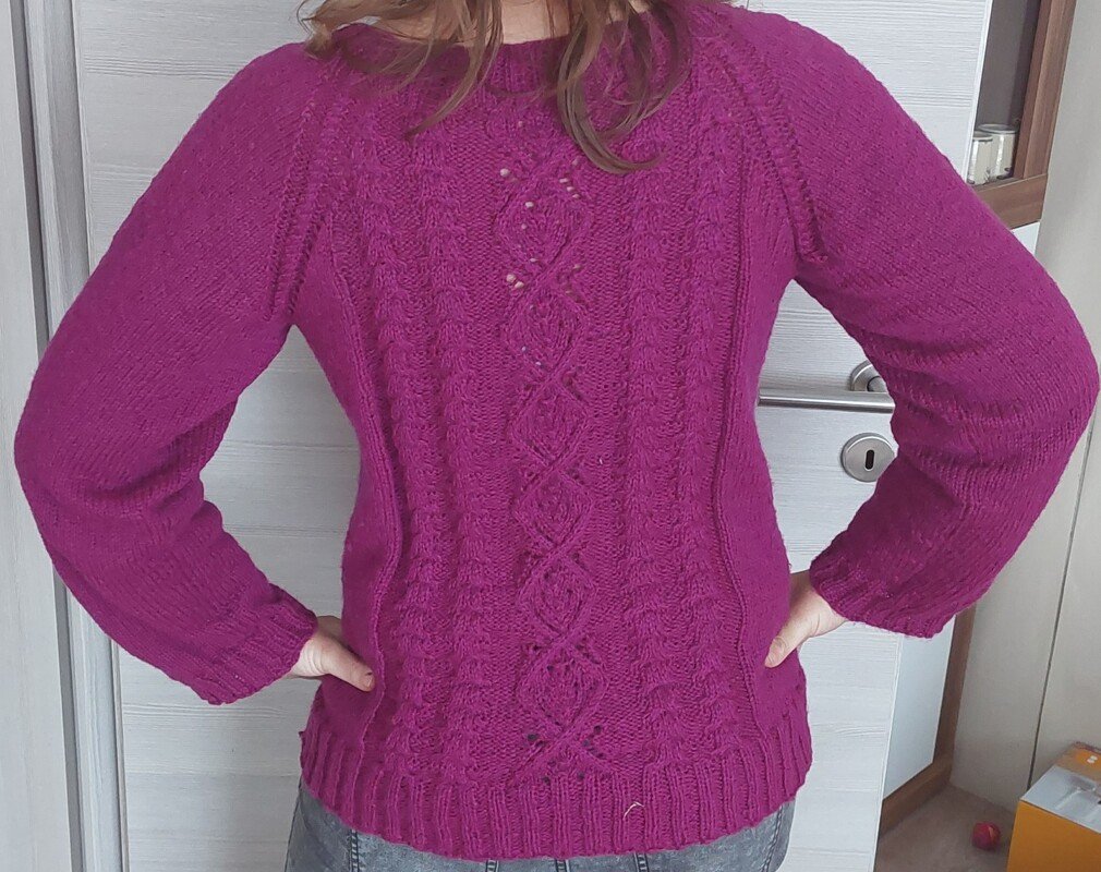 Ajour-Zopf-Pulli "o-Zopft is..." RVO,  bis Größe XXXXXXL - Bild 3