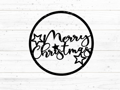 Merry Christmas Kreis Plotterdatei SVG DXF FCM