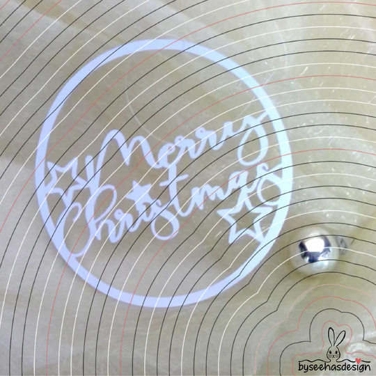 Merry Christmas Kreis Plotterdatei SVG DXF