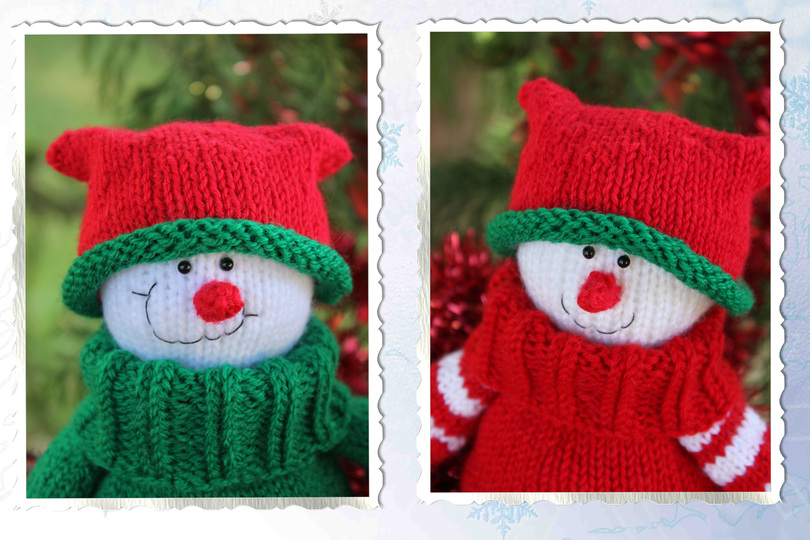 Knitting Pattern for Snowman
