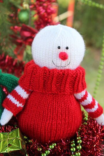 Knitting Pattern for Snowman