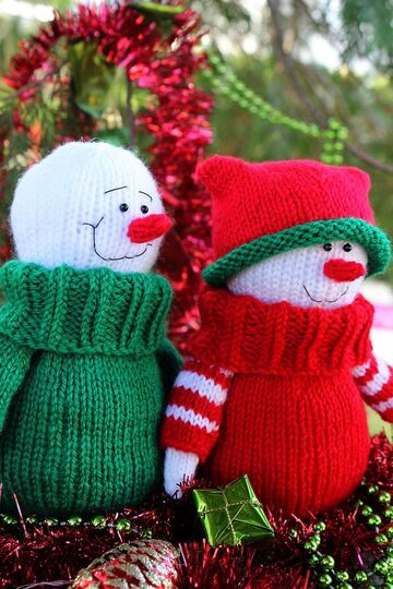 Knitting Pattern for Snowman