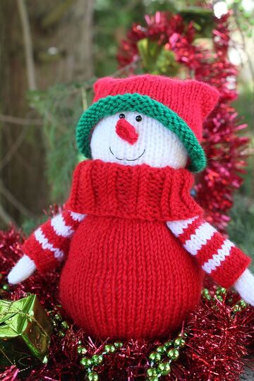 Knitting Pattern for Snowman