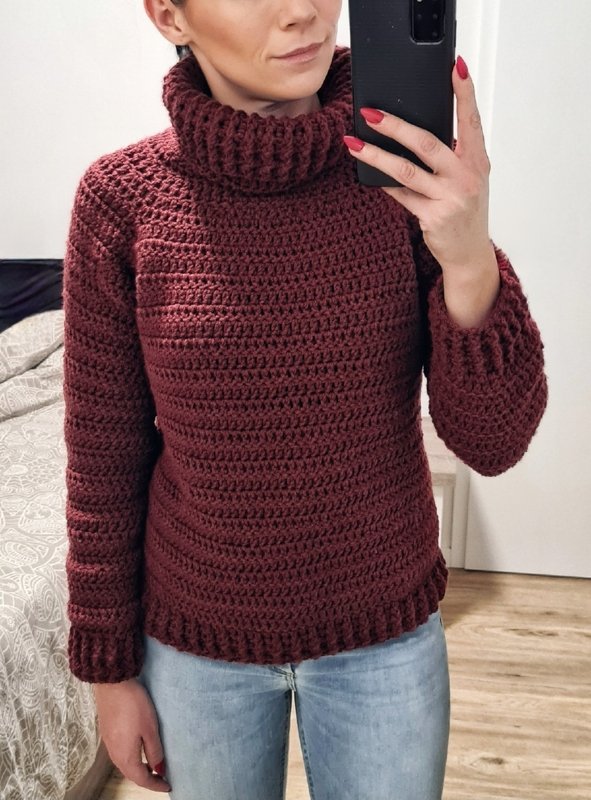 PDF Häkelanleitung Rollkragenpullover XS-XXL - Bild 3