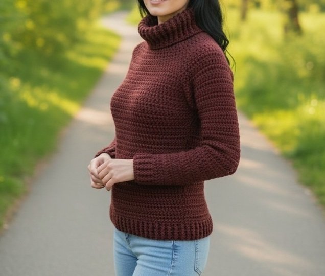 PDF Häkelanleitung Rollkragenpullover XS-XXL