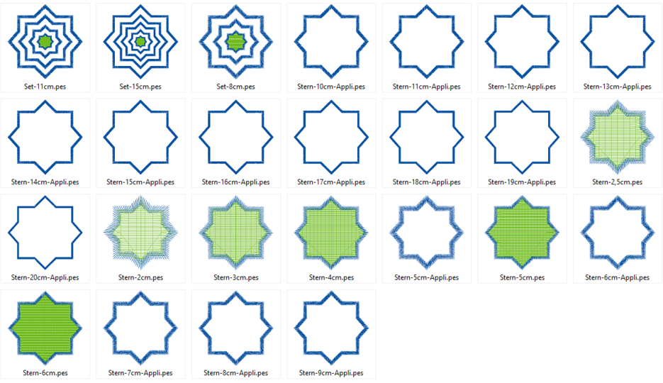 Stickdatei - Stern mit 8 Ecken