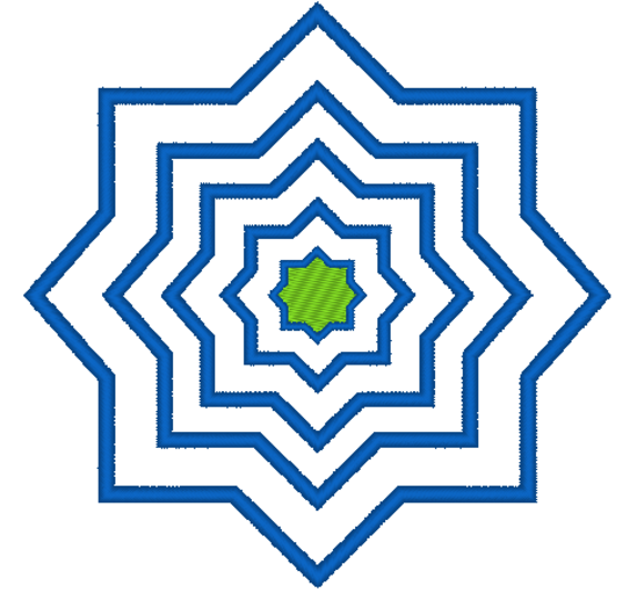 Stickdatei - Stern mit 8 Ecken