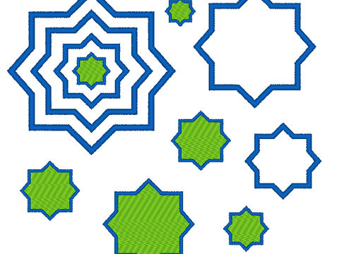 Stickdatei - Stern mit 8 Ecken