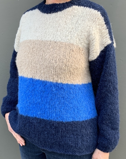 Strickanleitung Pullover Jette Größe 36 – 46 Damenpullvoer