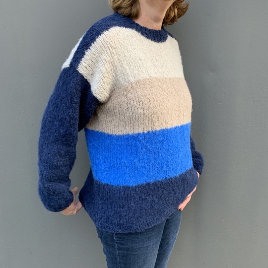 Strickanleitung Pullover Jette Größe 36 – 46 Damenpullvoer