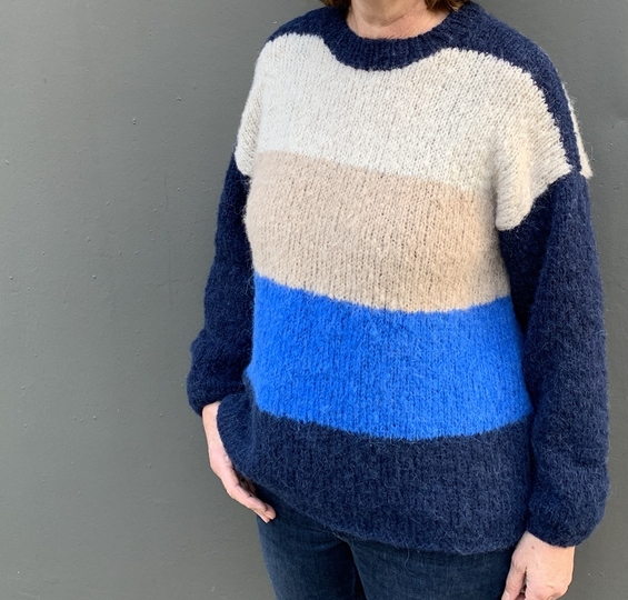Strickanleitung Pullover Jette Größe 36 – 46 Damenpullvoer