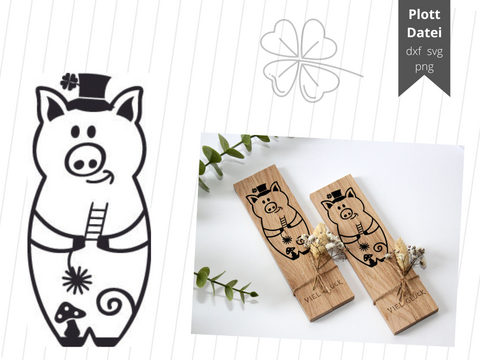 Plotterdatei Glücksschwein Glücksbringer