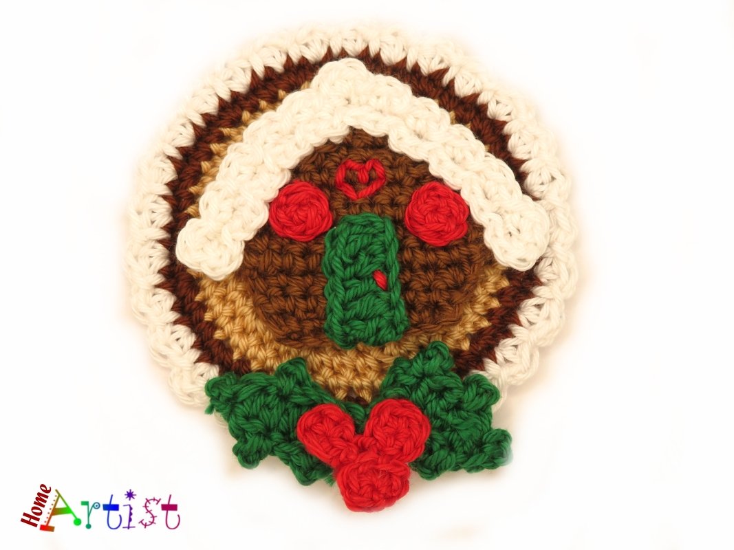 Gingerbread house crochet patch - Image 2
