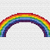 Kreuzstichvorlage Regenbogen PDF Download, sehr gut geeignet für Anfänger