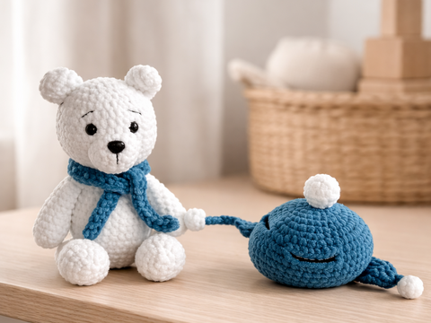 Häkelanleitung Eddy der Eisbär, Amigurumi, Eisbär, Polarbär häkeln
