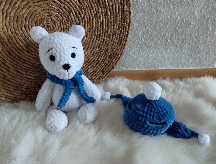 Häkelanleitung Eisbär, Amigurumi Bär häkeln, Eisbär häkeln, Polarbär häkeln