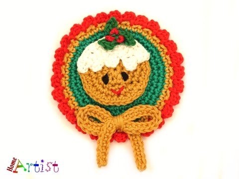 Gingerbread Cookie Crochet Patch