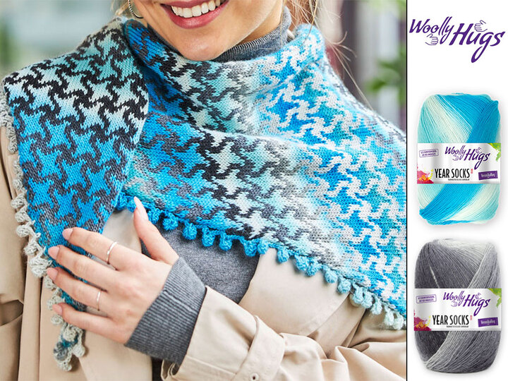 TUCH TÜRKIS-GRAUE WOGEN