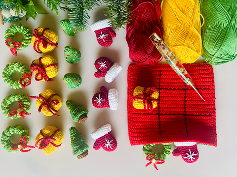 Tic Tac Toe Christmas Häkelanleitung Amigurumi