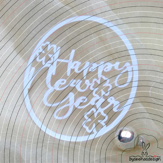Happy New Year Kreis Plotterdatei SVG DXF