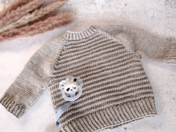 PDF Strickanleitung Baby Sweater Ilvy 0-4 Jahre in deutsch und englisch