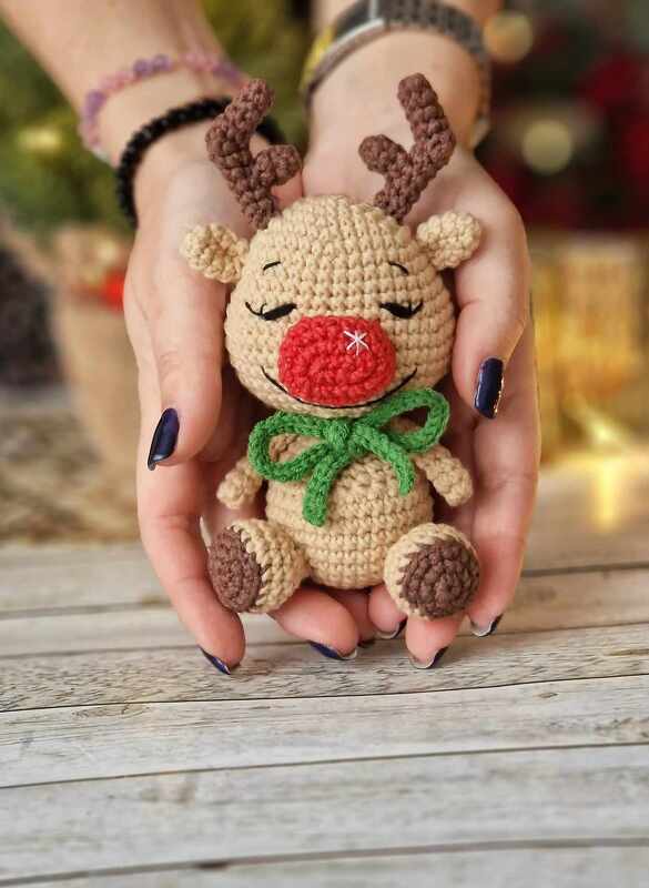 Crochet red nosed reindeer amigurumi pattern - Image 9
