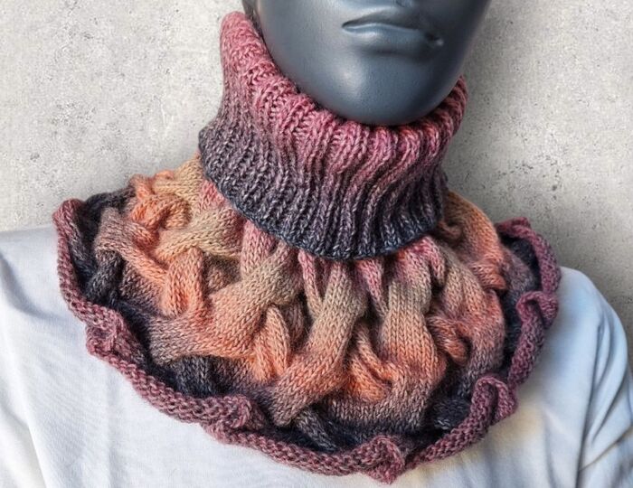 Strickanleitung Schalkragen, Kragenschal, Halswärmer, Loop   #316