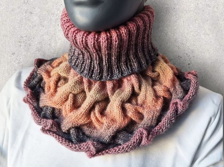 Strickanleitung Schalkragen, Kragenschal, Halswärmer, Loop   #316
