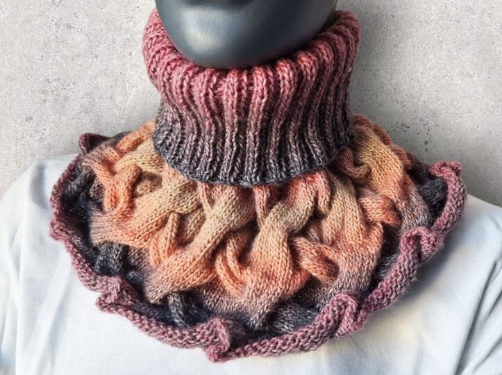 Strickanleitung Schalkragen, Kragenschal, Halswärmer, Loop   #316
