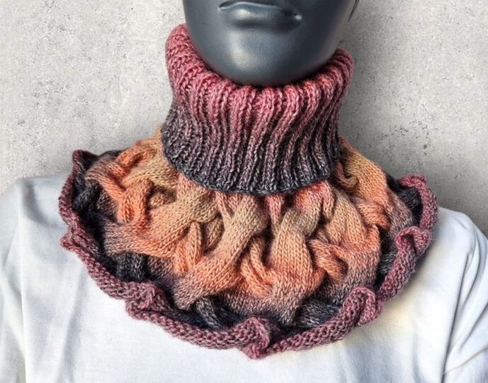 Strickanleitung Schalkragen, Kragenschal, Halswärmer, Loop   #316