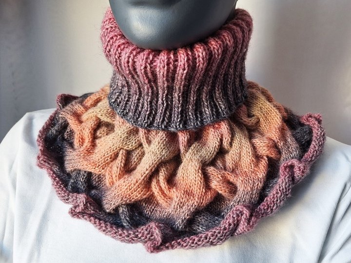 Strickanleitung Schalkragen, Kragenschal, Halswärmer, Loop   #316