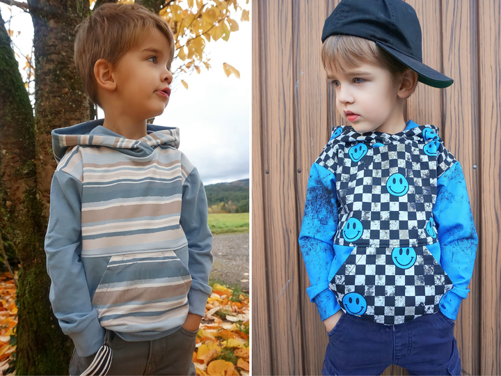 Hoodie "SELMA" (86-164 je 2 Weiten) - Schnittmuster und Anleitung