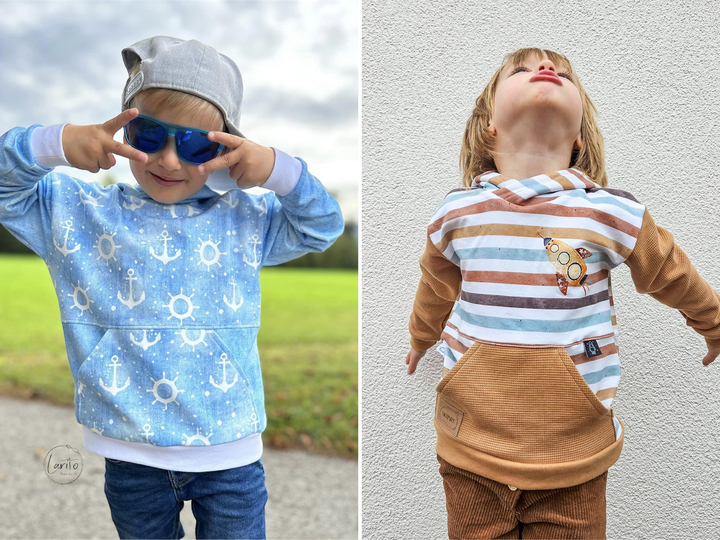 Hoodie "SELMA" (86-164 je 2 Weiten) - Schnittmuster und Anleitung