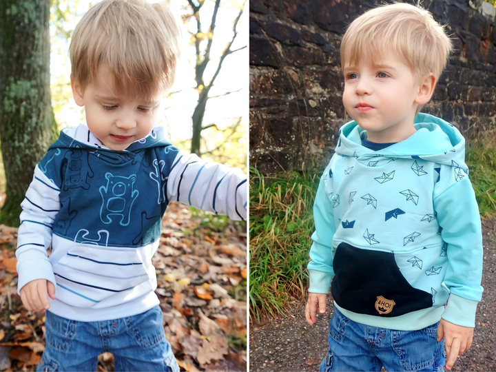 Hoodie "SELMA" (86-164 je 2 Weiten) - Schnittmuster und Anleitung