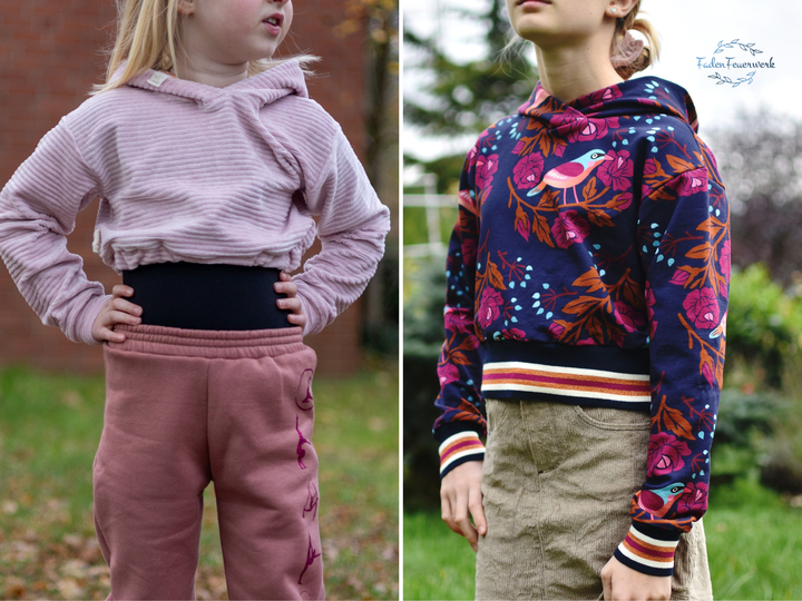 Hoodie "SELMA" (86-164 je 2 Weiten) - Schnittmuster und Anleitung