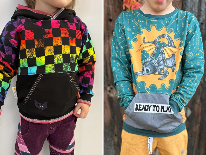 Hoodie "SELMA" (86-164 je 2 Weiten) - Schnittmuster und Anleitung