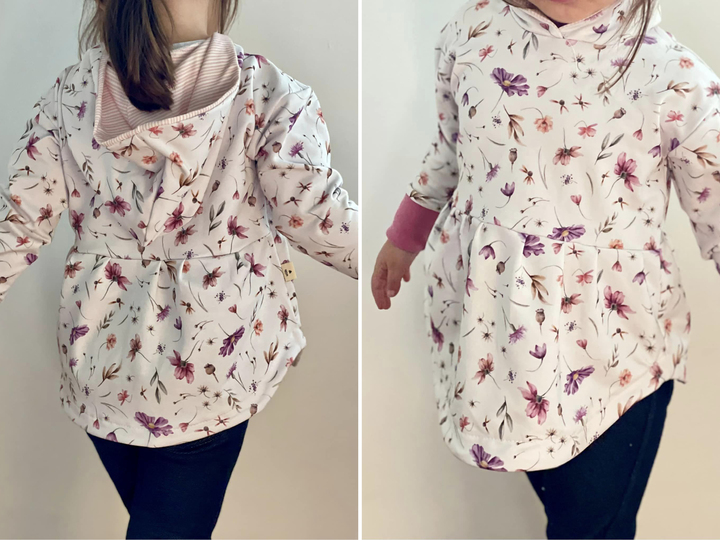 Hoodie "SELMA" (86-164 je 2 Weiten) - Schnittmuster und Anleitung