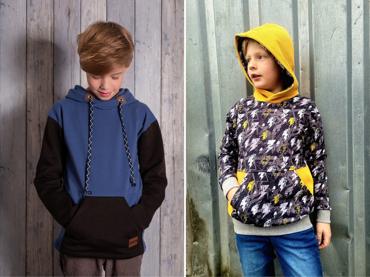 Hoodie "SELMA" (86-164 je 2 Weiten) - Schnittmuster und Anleitung